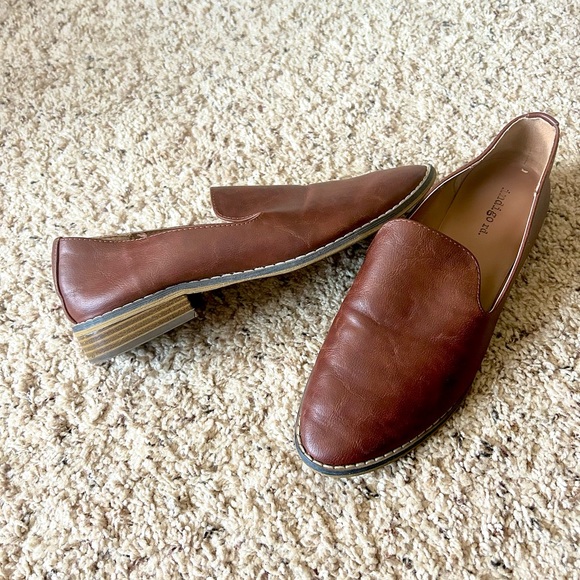 indigo rd Shoes - Indigo Rd | Women's Brown Leather Loafers, Mules, Size 8.5